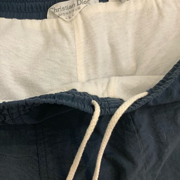 Vintage Christian Dior Monsieur Track Pants Large Blue Windbreaker Nylon Lined - Picture 11 of 11